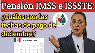 Pensión IMSS e ISSSTE ¿Cuáles son las fechas de pago de diciembre [upl. by Edelman]