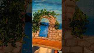 I try to recreate one of acrylicpaintingtechniques3816 painting 😍🥰art fypyoutube viralshorts [upl. by Raimundo]