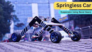 Springless Car Suspension Using Bevel Gears ।। Mechanical Project ।। ZerOne Projects [upl. by Keven]