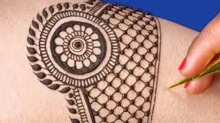 Mehndi Design Front Hand Mehandi  Full Hand Bharwa Mehndi Design  Festival Mehndi  Ep 862 [upl. by Yarahs]