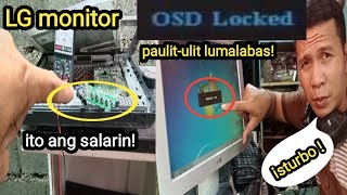 LG monitor OSD LOCKEDOSD UNLOCKED paulitulit lumalabas solved [upl. by Aderfla880]