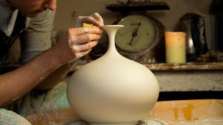 Throwing a Round Bellied Vase with Flared Top  Matt Horne Pottery [upl. by Camroc]