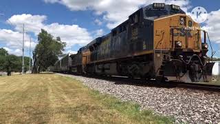 CSX First responder training car  Wait till the end  3 CSX trains in Carlisle OH [upl. by Llemmart]