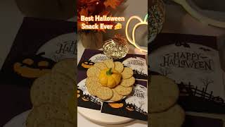 Boursin Cheese Halloween Pumpkin 🎃 🧀 Halloween partyfood boursin cheese snacks recipe [upl. by Buote805]