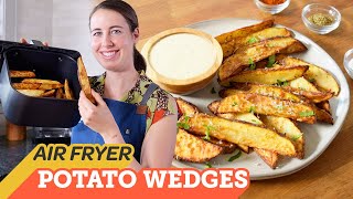 Air Fryer Crispy Parmesan Potato Wedges  Cooking with Cosori [upl. by Moulden931]