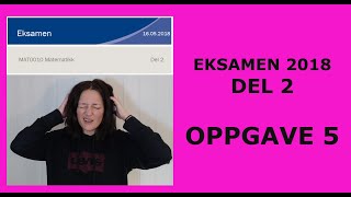 Eksamen matte 2018 10 klasse DEL 2  OPPGAVE 5  GEOGEBRA [upl. by Florida]