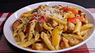 Cajun Chicken Pasta With Andouille Sausage [upl. by Acirehs]