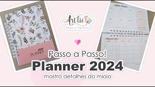 PLANNER 2024 vem fazer comigo um lindo planner PASSO A PASSO [upl. by Stacia]