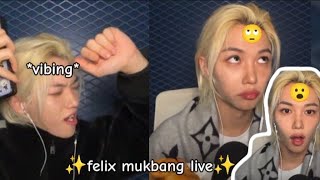 felix mukbang live on instagram [upl. by Raasch]