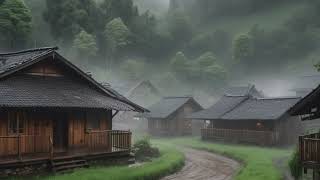 Heavy Rainfall in a Quiet Mountain Village ASMR [upl. by Adelaide]