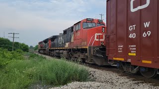 CN A434  8884 leads 2653 through Powerline Road [upl. by Renell]