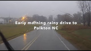 NORTH CAROLINA BACKROADS  Rainy early morning drive on country roads to Polkton NC  ASMR [upl. by Carroll]