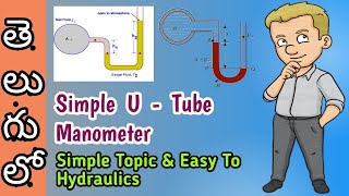 simple u tube manometer full information in teluguderivation of utube manometer [upl. by Lajib660]