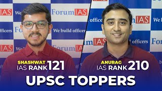 Tetea Tete with Toppers  Shashwat Agrawal IAS Rank 121  Anurag Chopra IAS Rank 210  ForumIAS [upl. by Pierce1]