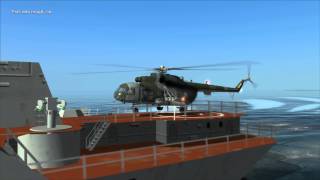 DCS Mi8  Landing on Moskva Cruiser amp practice [upl. by Antonin]