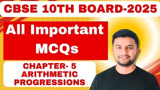 Class 10 Maths Chapter 5 MCQs  Arithmetic Progressions Important Questions [upl. by Silirama62]