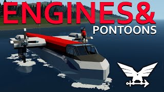 Engines amp Pontoons Built  Sea Plane  Stormworks Gameplay  Part 2 [upl. by Leacock]