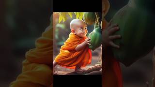 little baby monk so cuteviralvideoshorts ytshortsyoutubeshortsforyou subscribeujjol islam [upl. by Anirtac]