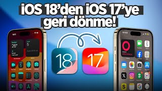 iOS 18den iOS 17ye düşürme rehberi iOS sürüm düşürme nasıl yapılır [upl. by Adnahc]