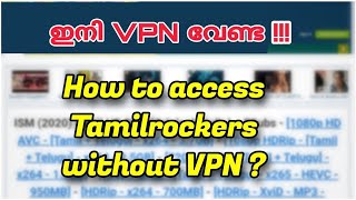 Tamilrockers New link 2021  How to access Tamilrockers without VPN [upl. by Etterrag]