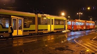 Nocny rozładunek tramwaju w Elblągu portel [upl. by Healy]