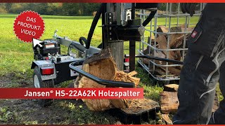 Holzspalter Jansen® HS22A62K Kombispalter BenzinElektro Antrieb 22 Tonnen 🔥💪 [upl. by Morel590]