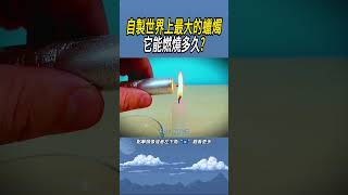 自製世界上最大的蠟燭，它能燃燒多久實驗知識 科普 [upl. by Spring]