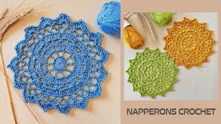 Comment faire des NAPPERONS RONDS au crochet pour la decoration de votre maison  tutorielcrochet [upl. by Eyaj48]