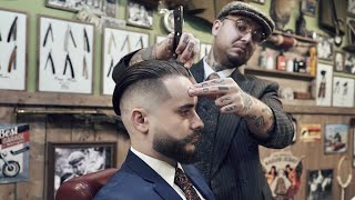 💈 ASMR BARBER  How a barber can change your day  UNDERCUT amp BEARD TRIM TUTORIAL  3 years no trim [upl. by Lucais]