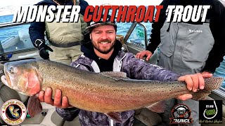 Trout Fishing Chasing Monster Lahontan Cutthroat Trout at Pyramid Lake Nevada [upl. by Yasibit]