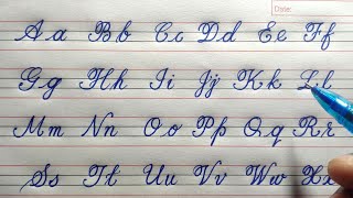 Cursive Writing for Beginners  A to Z Alphabets  Capital and Small letters  Palash Calligraphy [upl. by Gnohc195]