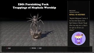 ESO Trappings of Mephala Worship Furnishing Pack [upl. by Ketchum]