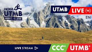 HOKA UTMB MontBlanc 2024  English Live 🇬🇧  CCC amp UTMB  2 [upl. by Ynotna]