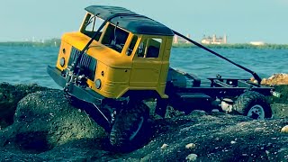 Cross RC GC4 test run trail run on the beach 4x4 offroad RC truck [upl. by Melan602]