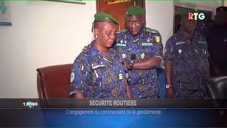 SECURITE ROUTIERE LENGAGEMENT DU COMMANDANT DE LA GENDARMERIE RTG GUINEE 224 [upl. by Tillford791]