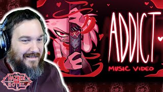 NO VAL ADDICT Music Video  HAZBIN HOTEL Reaction [upl. by Ylicec]