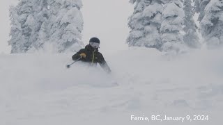 Legendary Fernie Powder Skiing on January 9th 2024 ferniestoke [upl. by Siddra53]