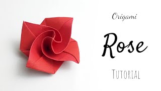 Origami Flowers  How to make Origami Rose easy step by step [upl. by Ivory]