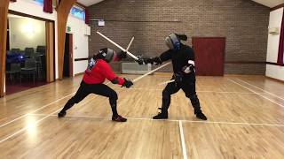 Sidesword and Dagger Sparring  Malcolm vs Nick [upl. by Sheeree]