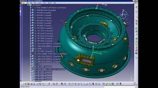 Catia Advanced 5 Axis machining 15 [upl. by Onez]