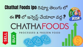 Chatha Food Limited Ipo Review In telugu  nifty melodytrader ipo [upl. by Guillema563]