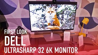 CES 2023 First Look Dell Debuts UltraSharp 32 6K Monitor Packing IPS Black Panel Tech [upl. by Asoj]