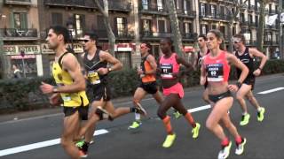 eDreams MITJA MARATÓ BCN 2016  RESUMEN [upl. by Nuahs]