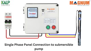 How to connect Submersible Pump Single Phase to Magnum Pradhaan Control Panel [upl. by Itnava]