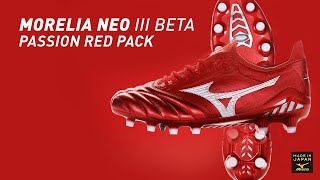 Mizuno Morelia Neo III Beta Passion Red Pack [upl. by Rosemary263]