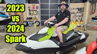 Sea Doo 2023 Spark compared to 2024 Spark [upl. by Ynaffi556]