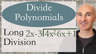 Dividing Polynomials Using Long Division [upl. by Scrogan]