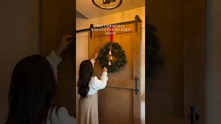 How to hang a wreath on any door ❤️ diywreath christmas2024 craftyideas [upl. by Alma]