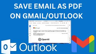 Convert OutlookGmail Email to PDF  Save an Email as a PDF [upl. by Donnelly]