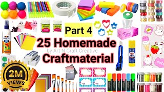 25 Home made craft materials itemsHow to make Craft Materials in home for School25 Ghar pe Crafts🤩 [upl. by Jairia]